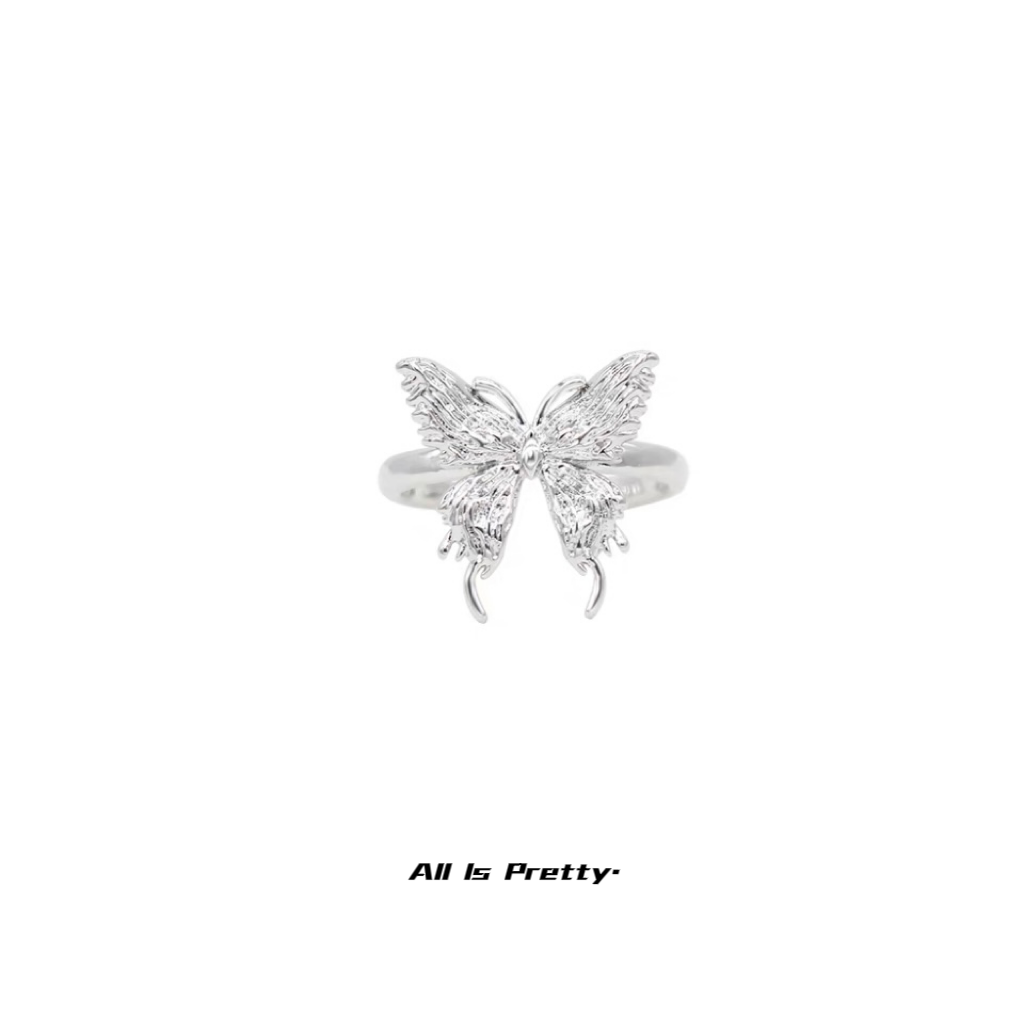 Gold plated butterfly open ring