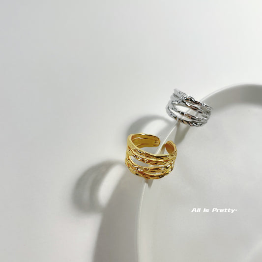 Gold plated layered ring