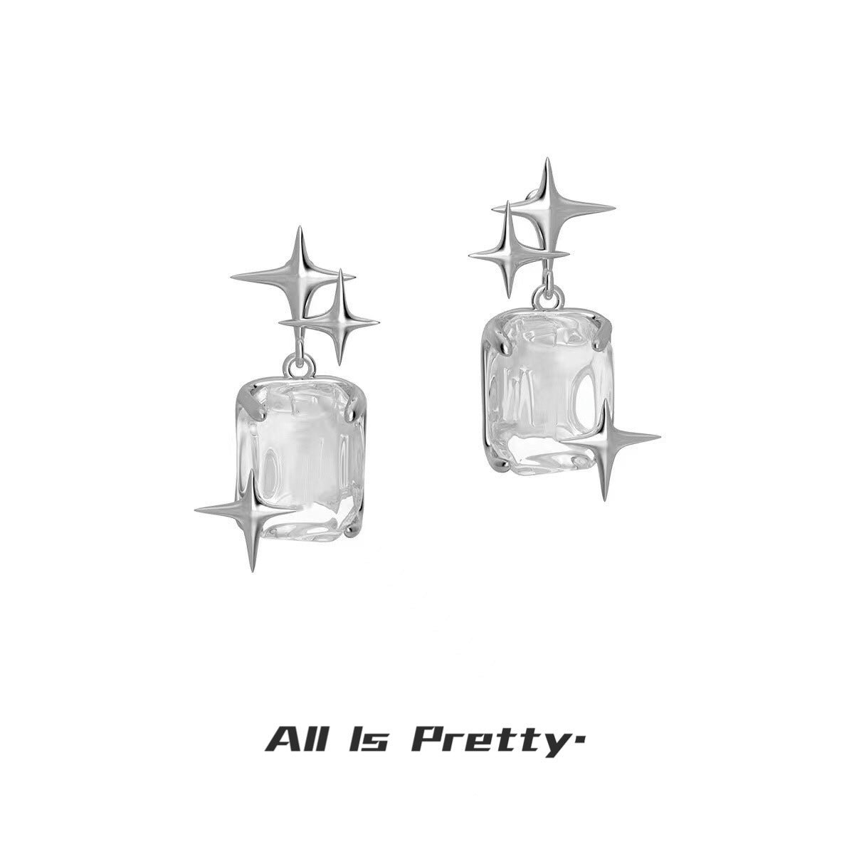 Crystal stars earrings
