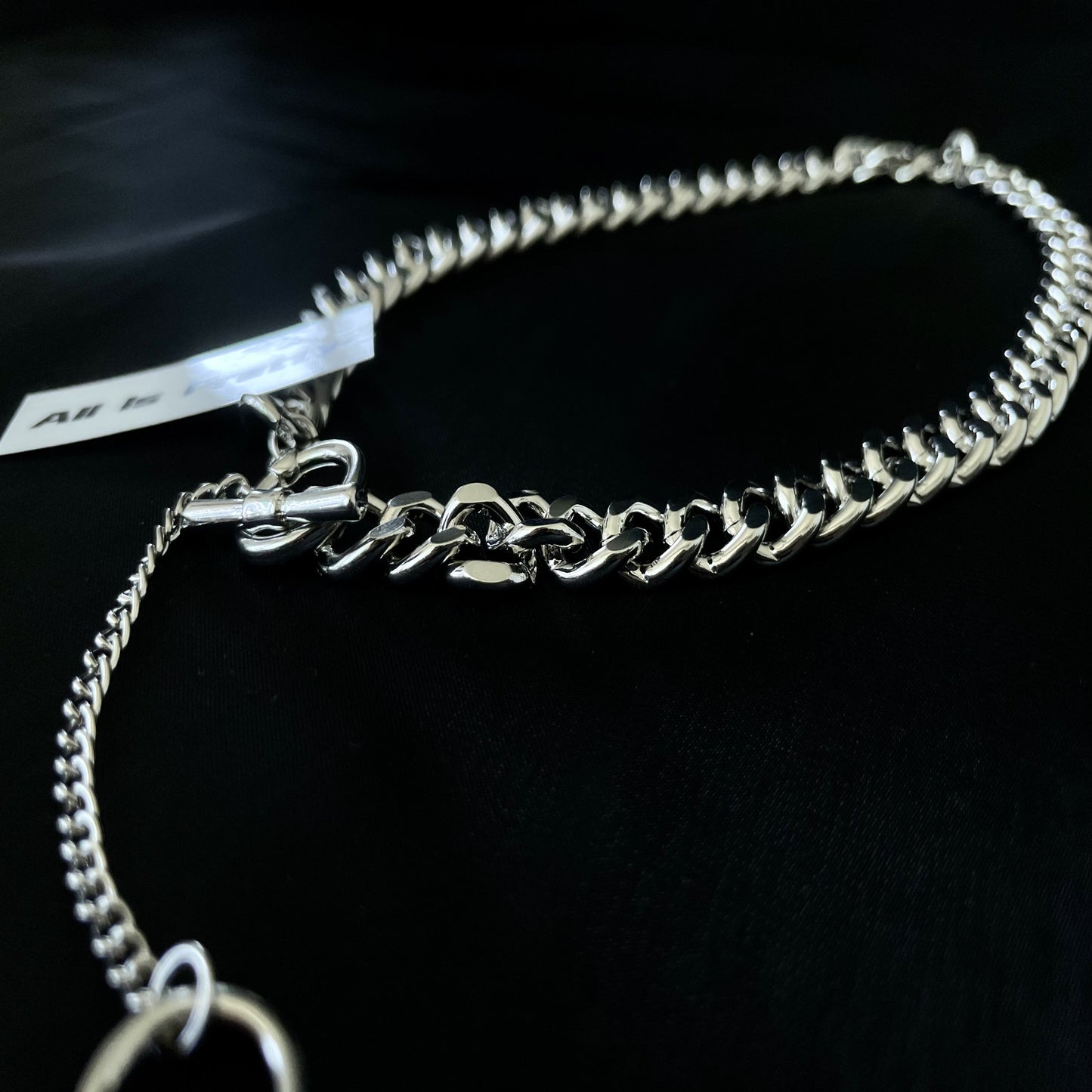 T-Bar adjustable cuban link chain necklace