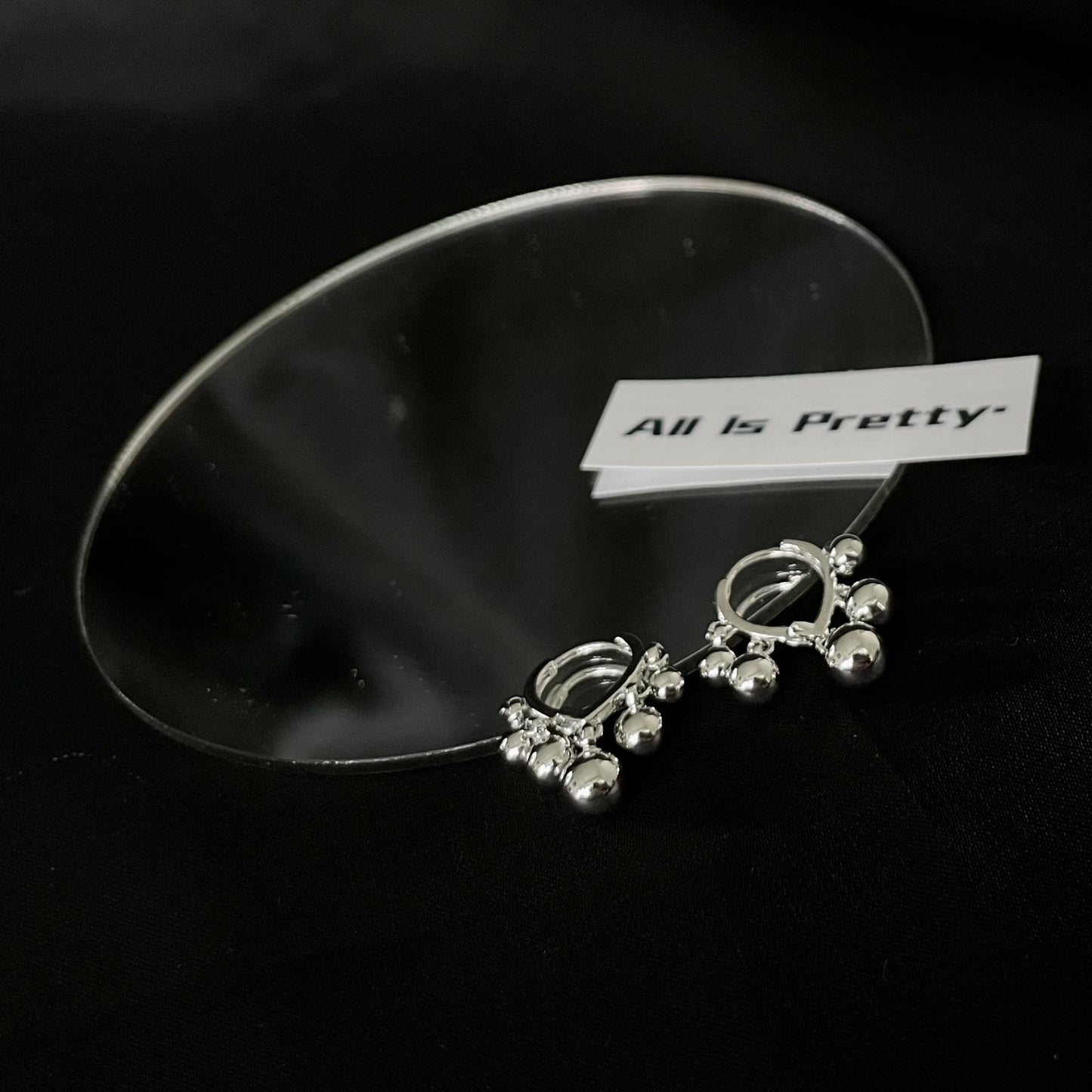 Mini bead hoop earrings
