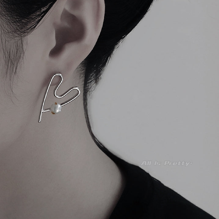 Handmade 14k gold plated heart earrings