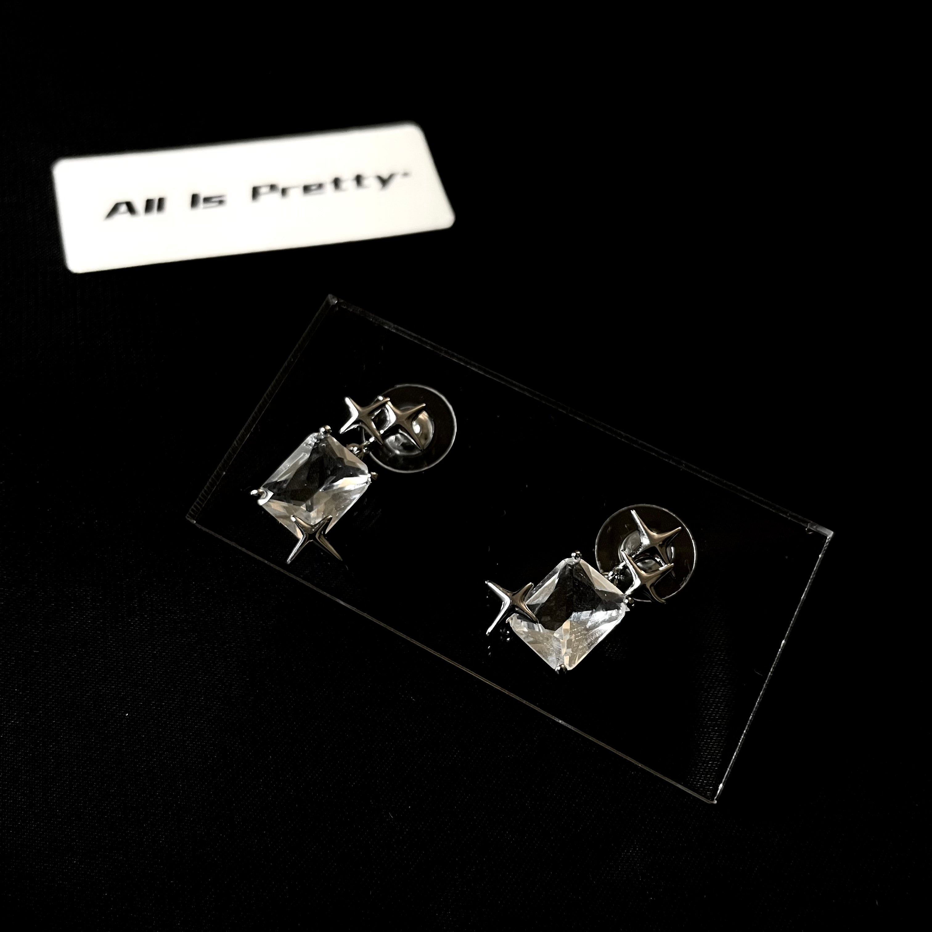 Crystal stars earrings