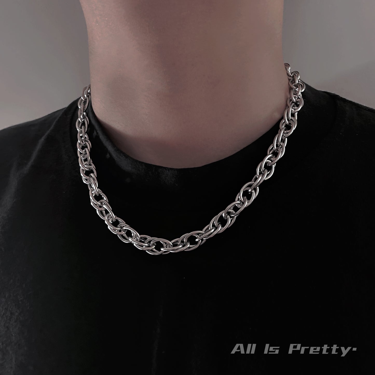 8mm unisex spica chain necklace