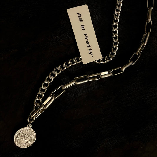 Unisex metal OT necklace