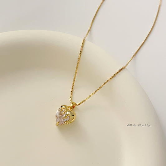 18k gold plated love pendant necklace