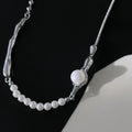 Sculptural Minimal Pearl Necklace