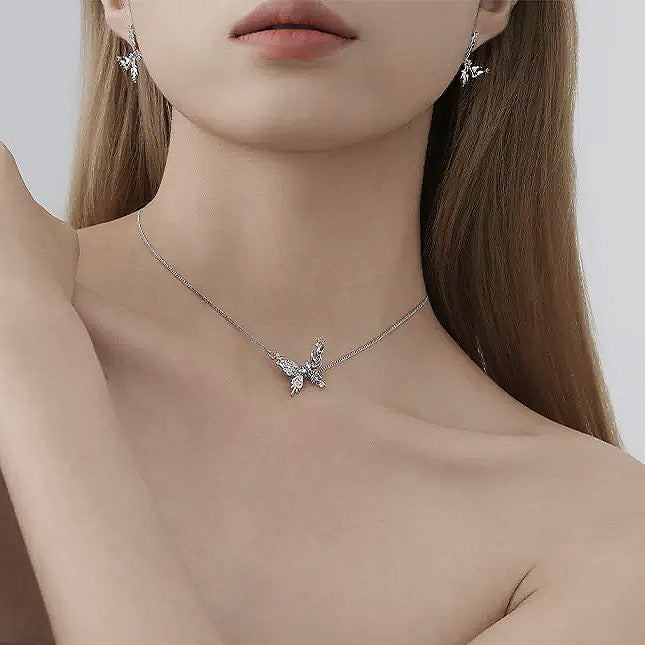 Glam Winged Butterfly Necklace