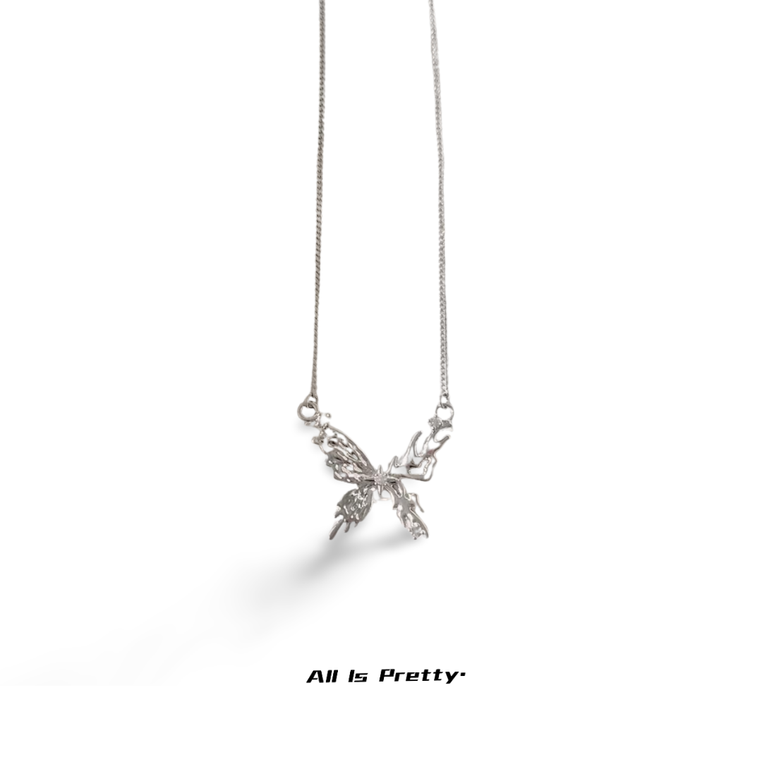 Glam Winged Butterfly Necklace