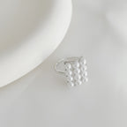 Pearl Grid Open Ring