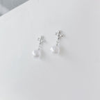 Serenity Cross Pearl Earrings