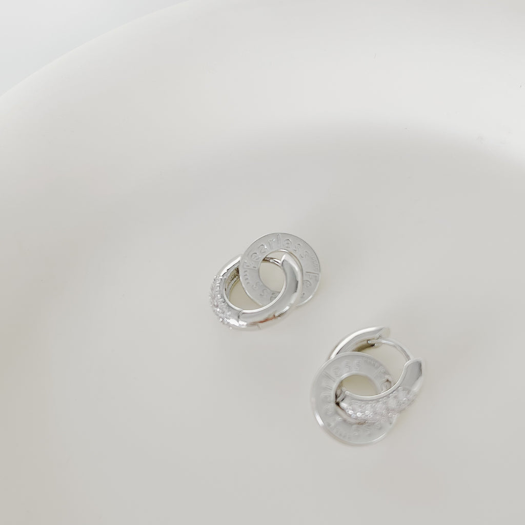 Two-ring Detachable Earrings
