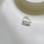 Glitter Wave Open Band Ring