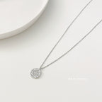 Elegant Gold-Plated Button Pendant Necklace