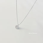 Elegant Gold-Plated Button Pendant Necklace
