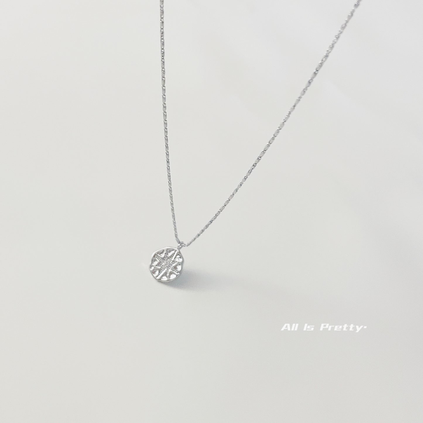 Elegant Gold-Plated Button Pendant Necklace
