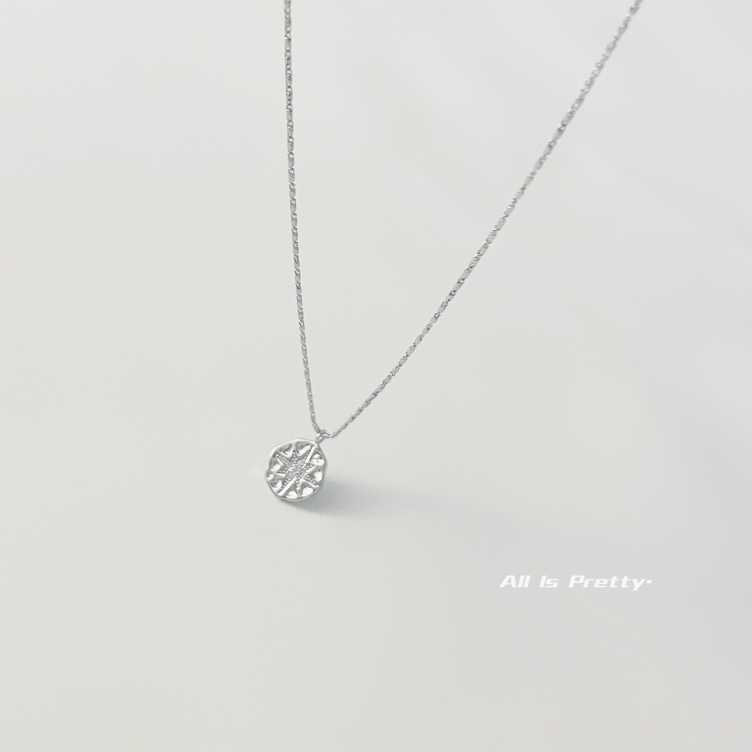 Elegant Gold-Plated Button Pendant Necklace