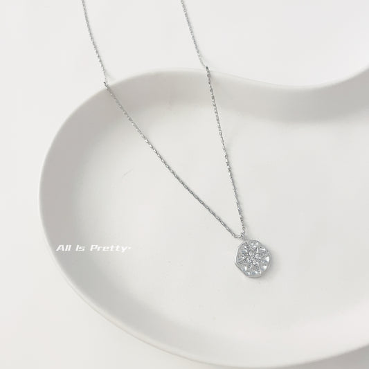 Elegant Gold-Plated Button Pendant Necklace