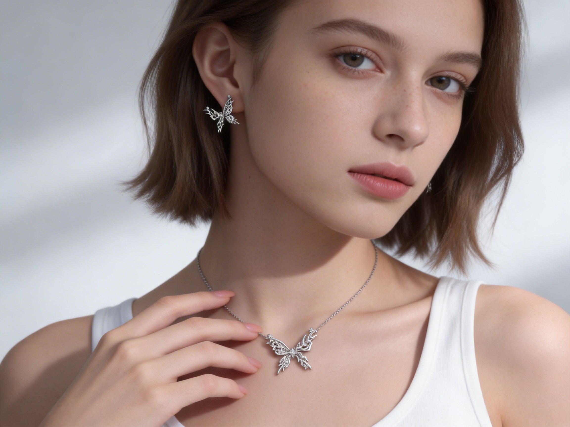 Glam Winged Butterfly Necklace