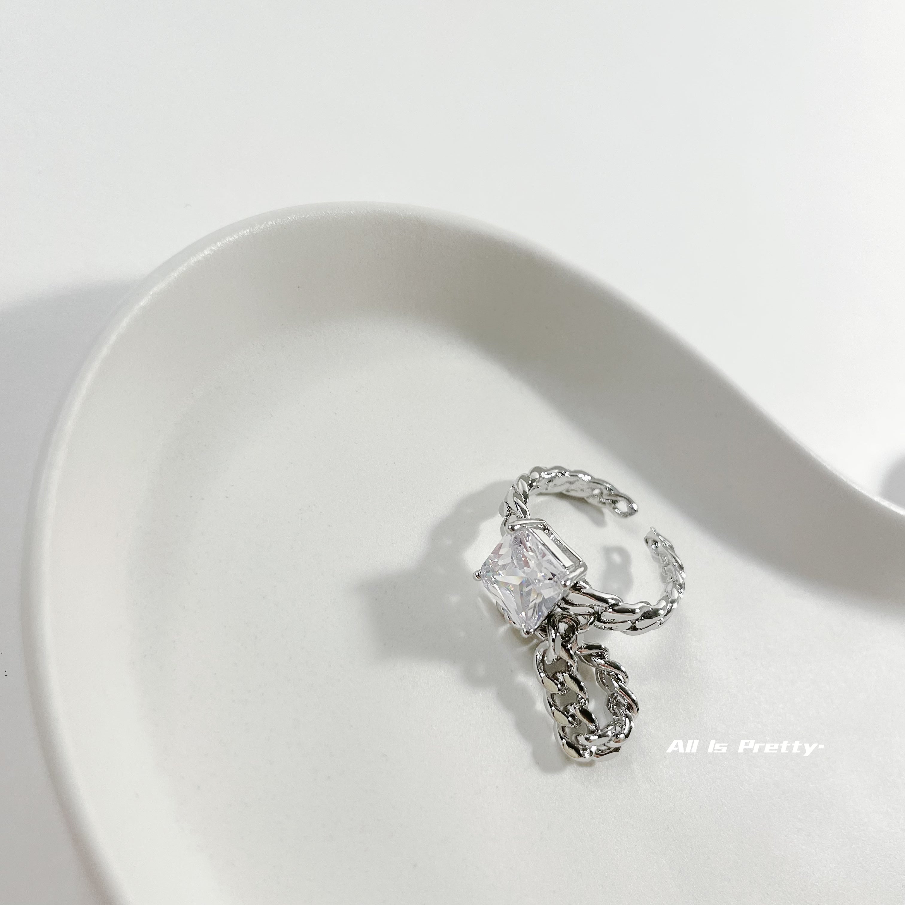 Gold plated chain ring