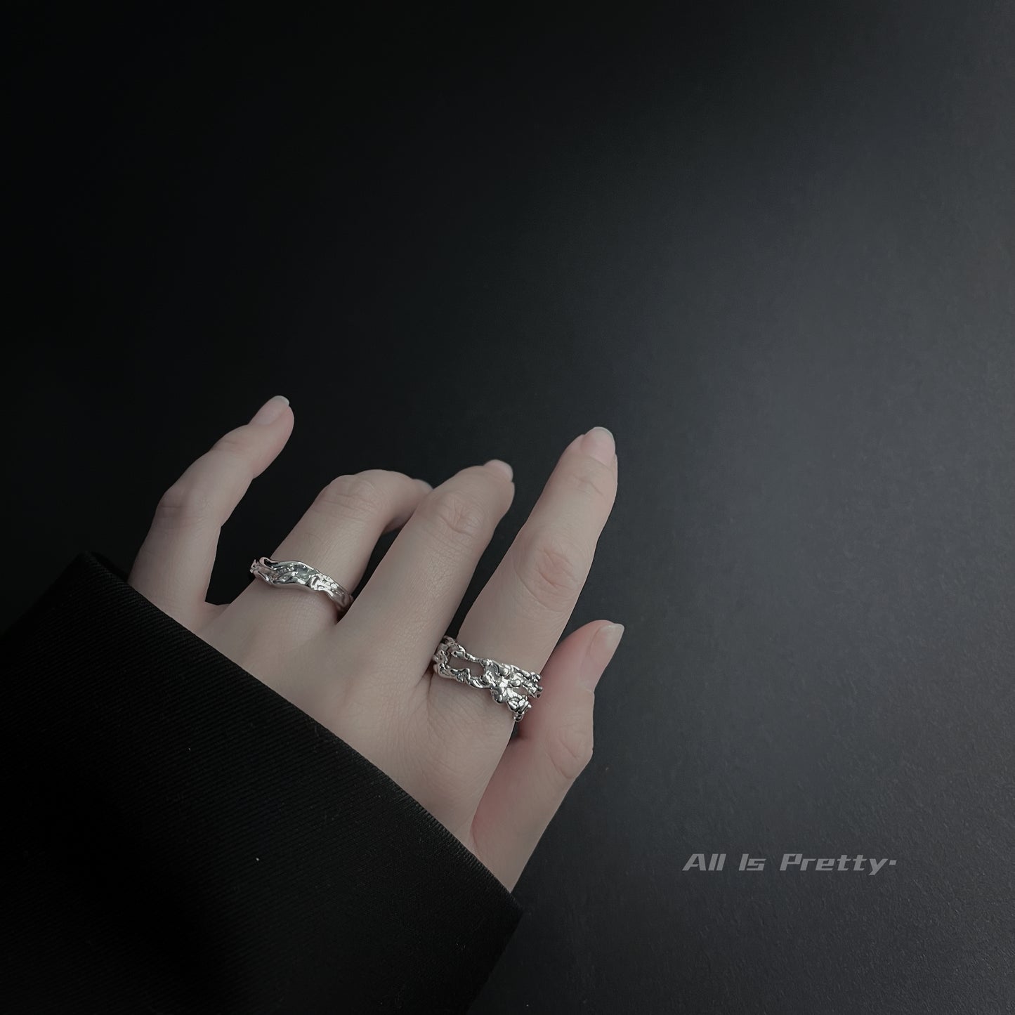 lava shape open ring