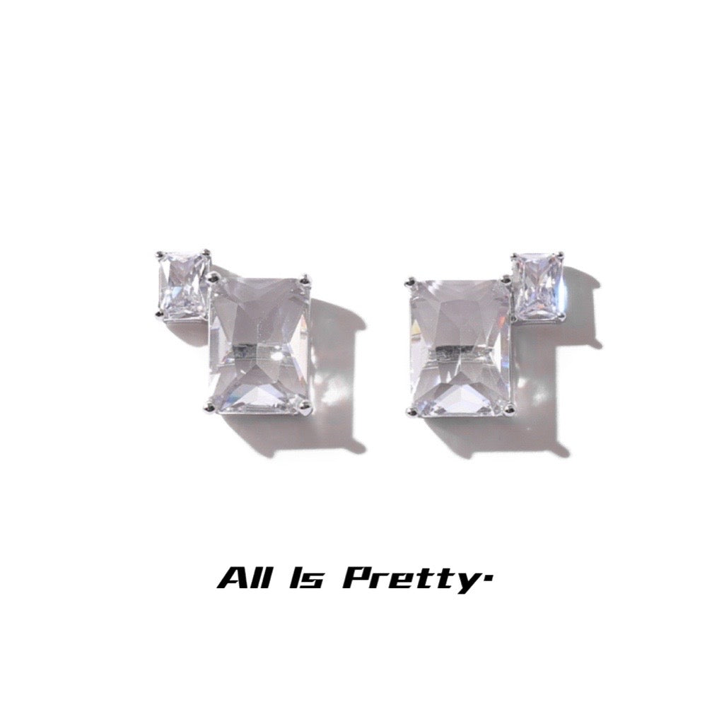 Crystal cube earrings