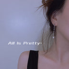 Unbalanced Pearl drop earrings