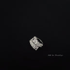 Crystal wrap open ring