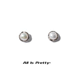 Pearl & gold plated earrings