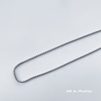 Round box chain necklace