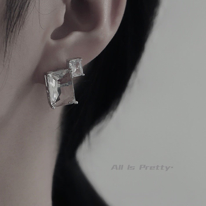 Crystal cube earrings