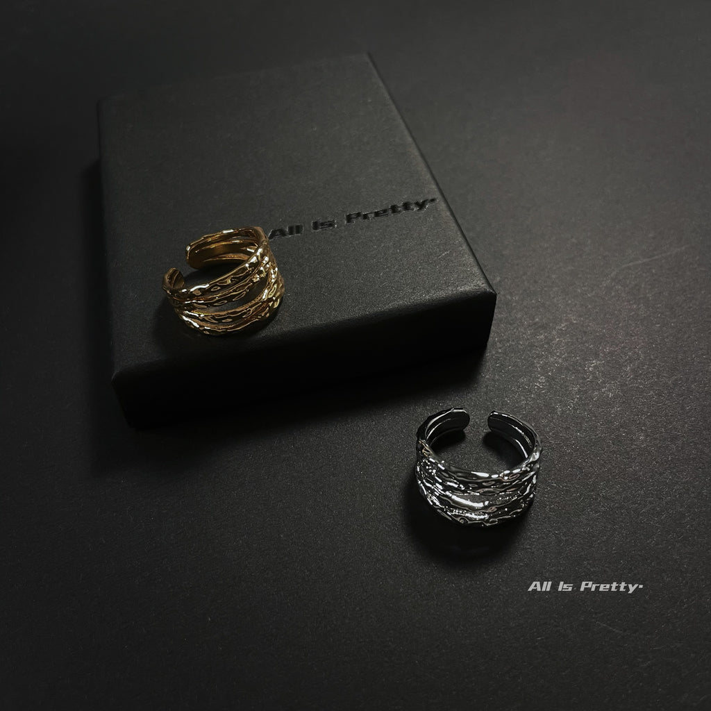Gold plated layered ring