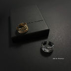 Gold plated layered ring