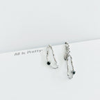 Unbalanced stylish earrings