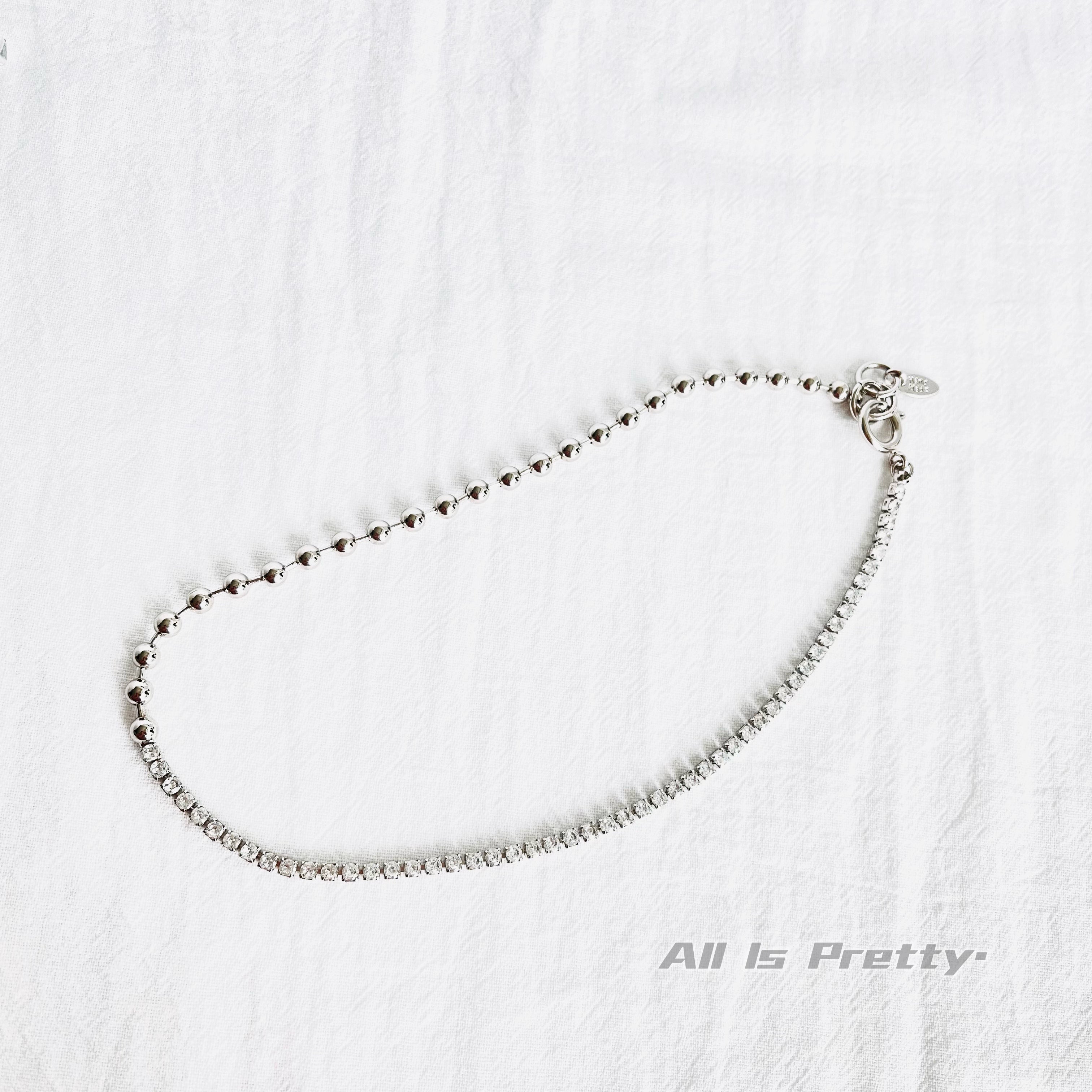 Unisex crystal chain necklace