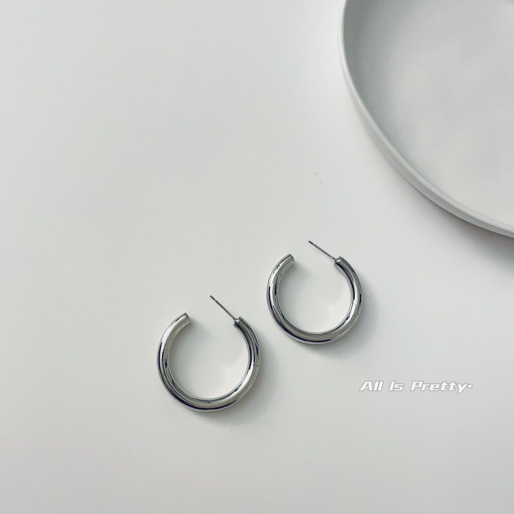 14k gold plated hoop earrings