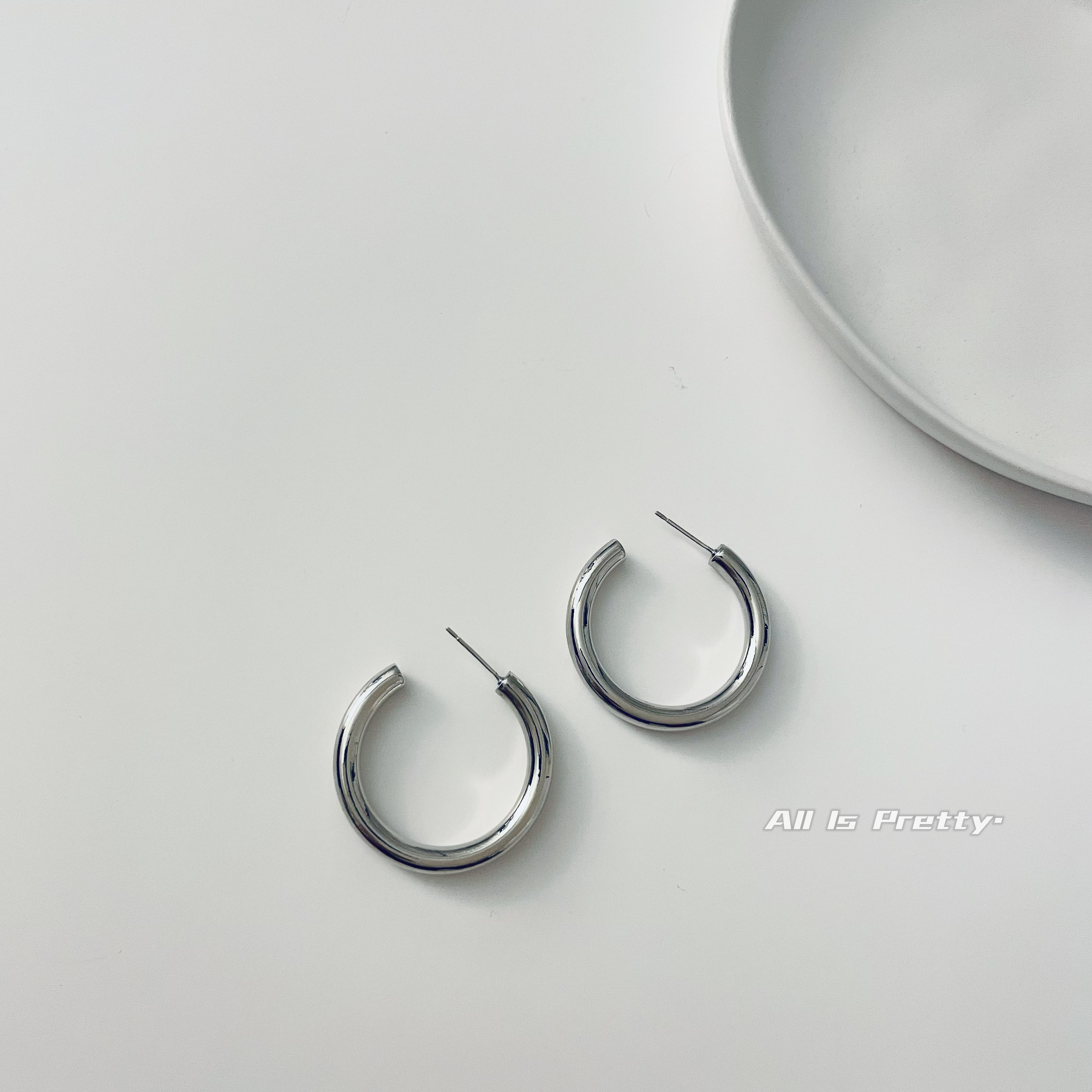 14k gold plated hoop earrings