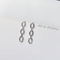 Chunky chain silver earrings