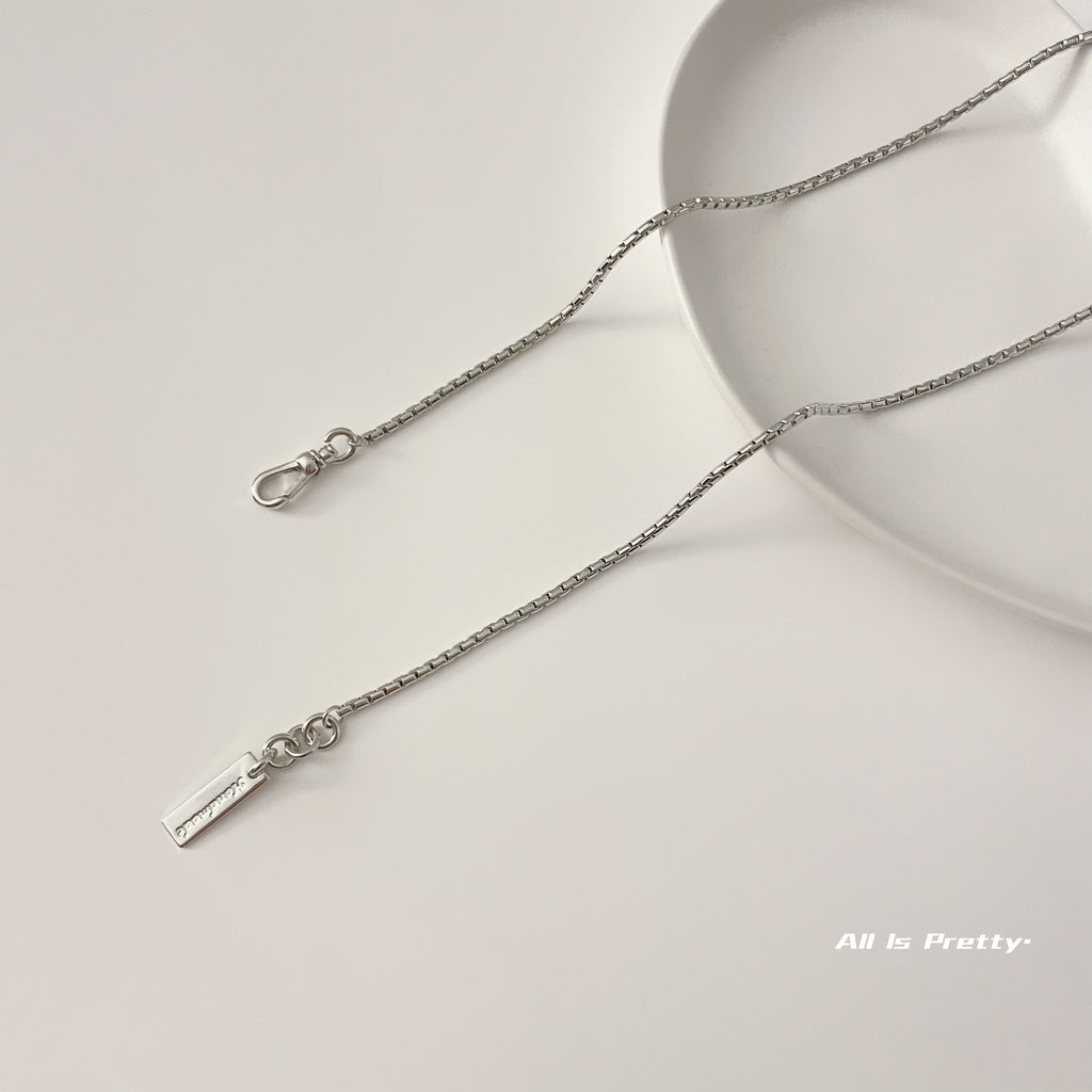 Round box chain choker necklace