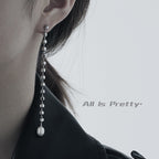 Unbalanced Pearl drop earrings