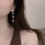 Snowflake unbalanced earrings