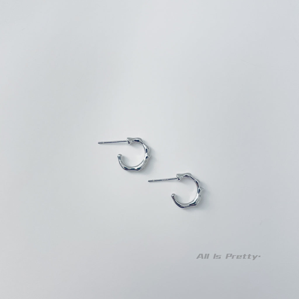 Handmade small hoop earrings