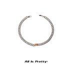 Designer Yellow Diamond Curb Chain Necklace