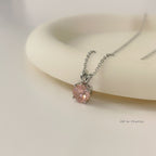 Color crystal pendant necklace