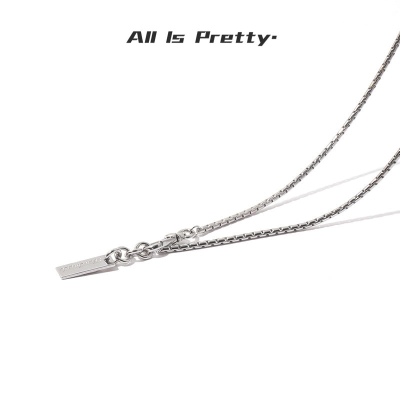 Round box chain choker necklace