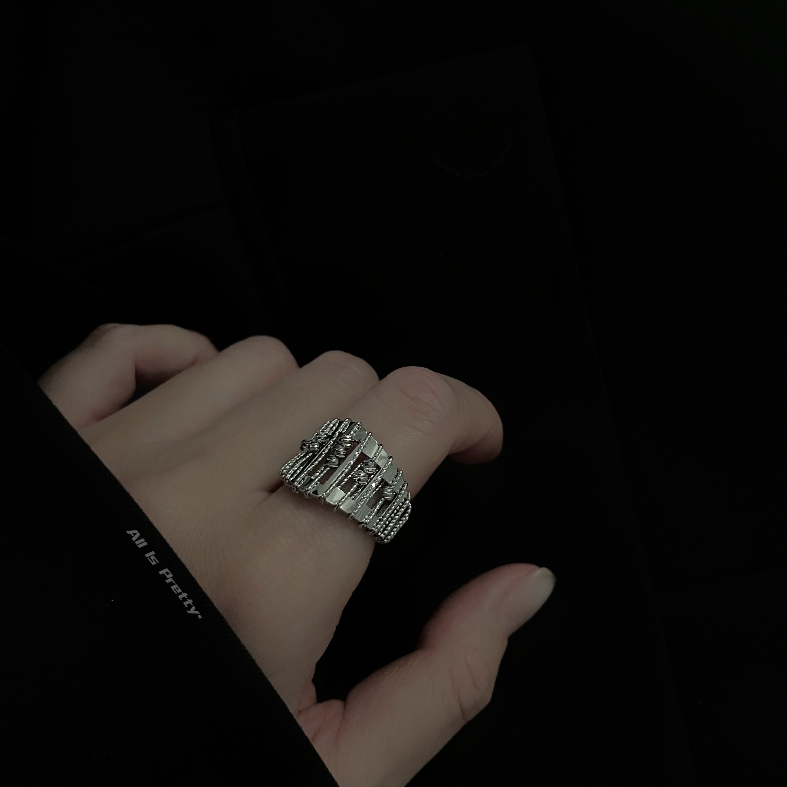 Skeleton Harp Ring