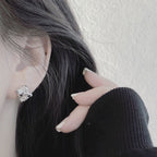 Textured silver stud earrings