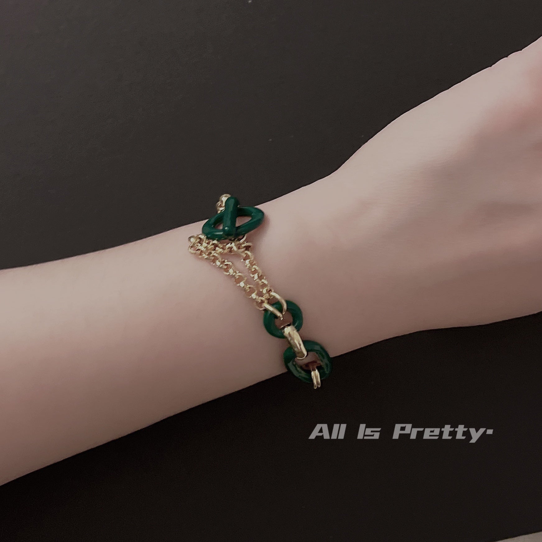 18k yellow gold plated bracelet