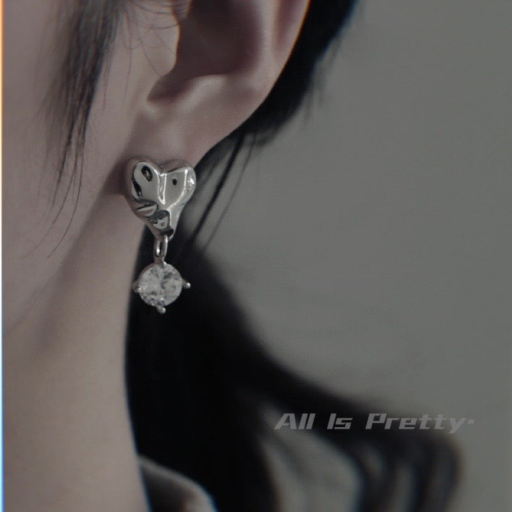 Gold plated drop earrings