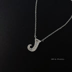 Crystal letter pendant necklace
